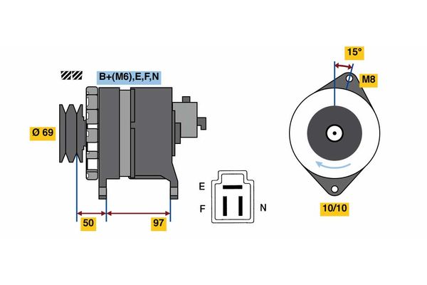 BOSCH Generátor 0986036311_BOSCH