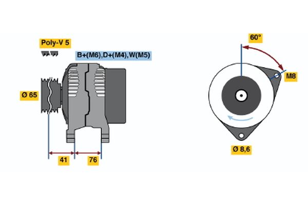 BOSCH Generátor 0986036701_BOSCH