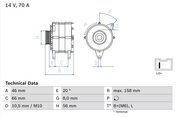 BOSCH Generátor 0986036851_BOSCH