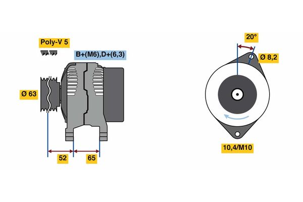 BOSCH Generátor 0986036871_BOSCH