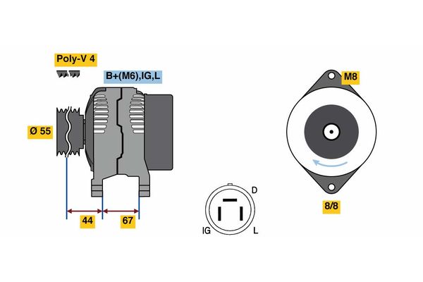 BOSCH Generátor 0986037561_BOSCH