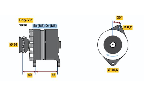 BOSCH Generátor 0986037801_BOSCH