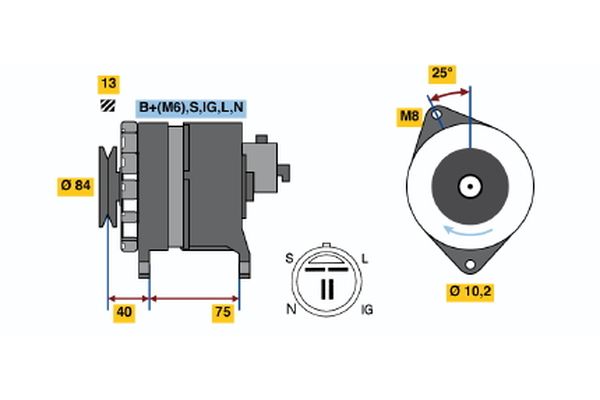 BOSCH Generátor 0986037841_BOSCH