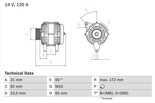 BOSCH Generátor 0986038180_BOSCH