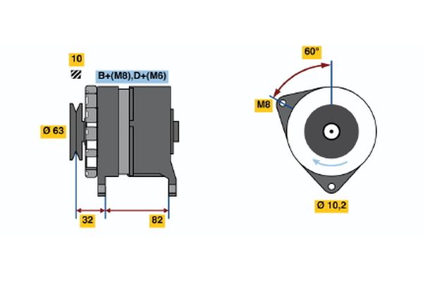 BOSCH Generátor 0986038300_BOSCH