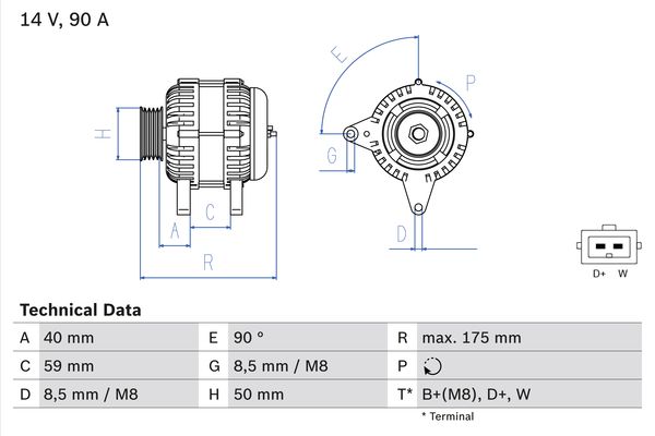 BOSCH Generátor 0986038370_BOSCH