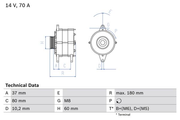 BOSCH Generátor 0986038401_BOSCH