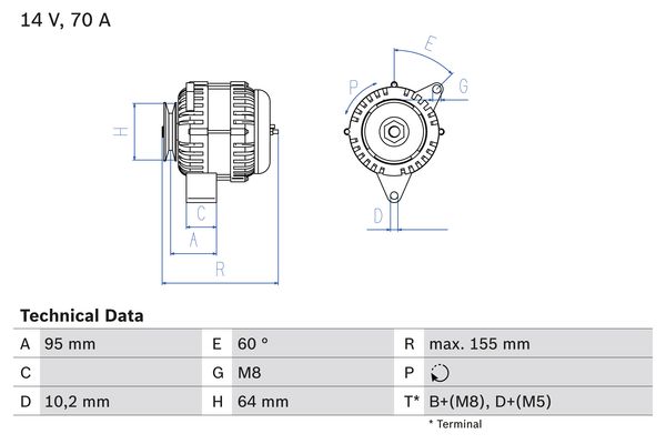 BOSCH Generátor 0986038730_BOSCH