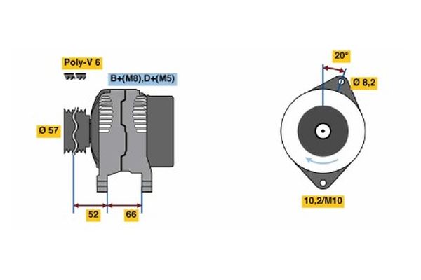 BOSCH Generátor 0986038750_BOSCH