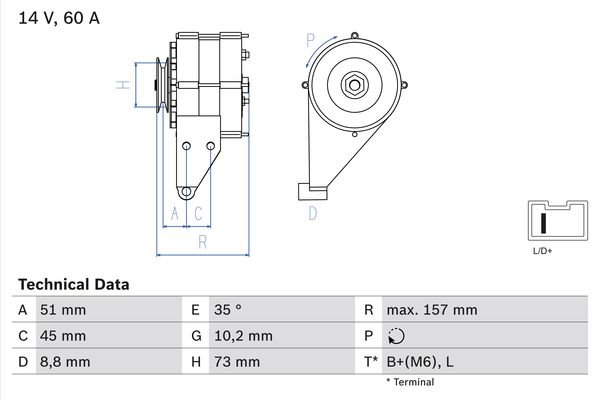 BOSCH Generátor 0986038841_BOSCH