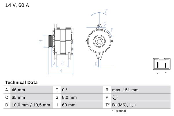 BOSCH Generátor 0986038851_BOSCH