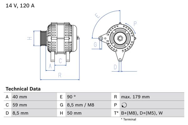 BOSCH Generátor 0986038950_BOSCH