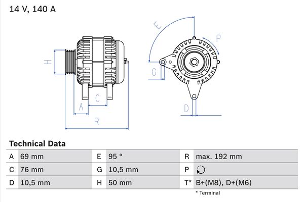 BOSCH Generátor 0986039000_BOSCH