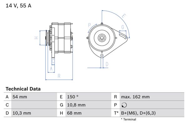 BOSCH Generátor 0986039501_BOSCH