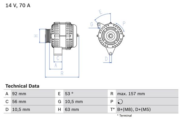 BOSCH Generátor 0986039760_BOSCH