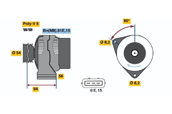 BOSCH Generátor 0986039831_BOSCH