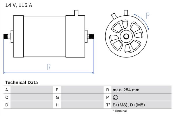 BOSCH Generátor 0986039870_BOSCH