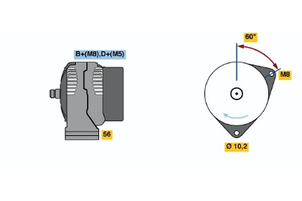 BOSCH Generátor 0986040190_BOSCH