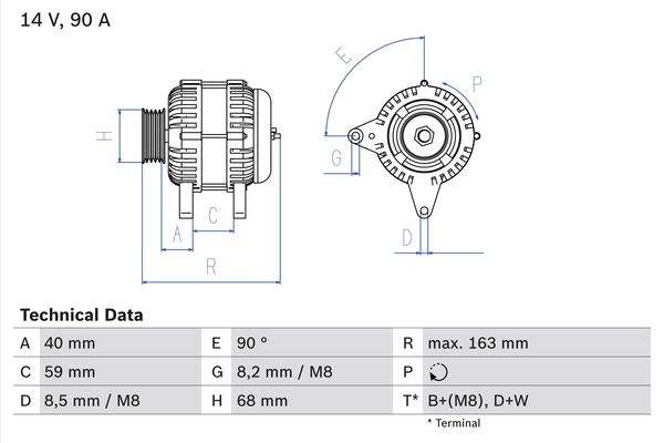 BOSCH Generátor 0986040330_BOSCH