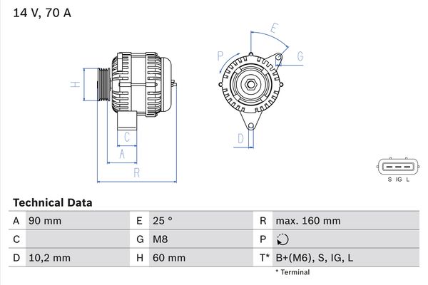 BOSCH Generátor 0986040461_BOSCH