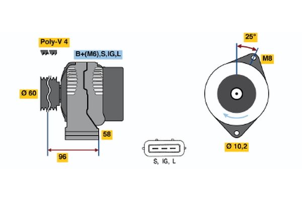 BOSCH Generátor 0986040501_BOSCH