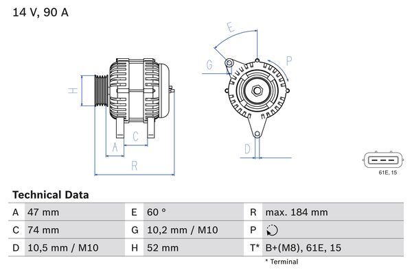 BOSCH Generátor 0986041190_BOSCH