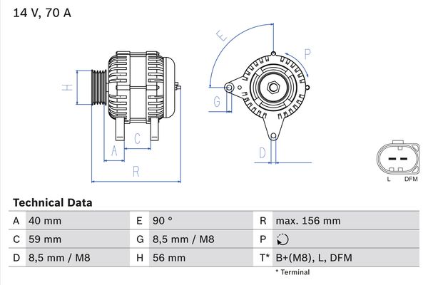 BOSCH Generátor 0986041480_BOSCH