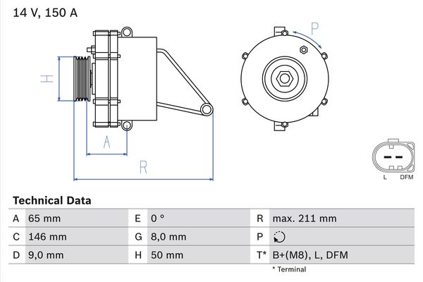 BOSCH Generátor 0986041760_BOSCH