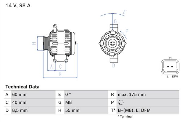 BOSCH Generátor 0986041850_BOSCH