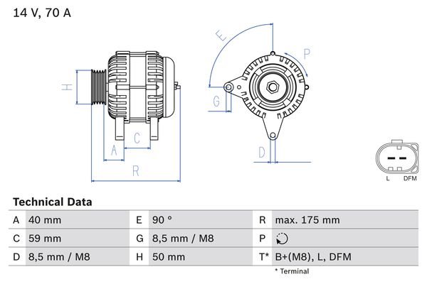 BOSCH Generátor 0986041910_BOSCH