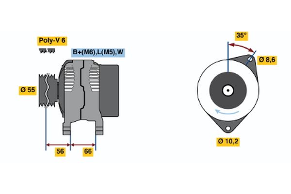 BOSCH Generátor 0986042211_BOSCH