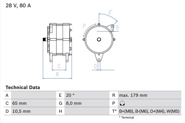 BOSCH Generátor 0986042350_BOSCH