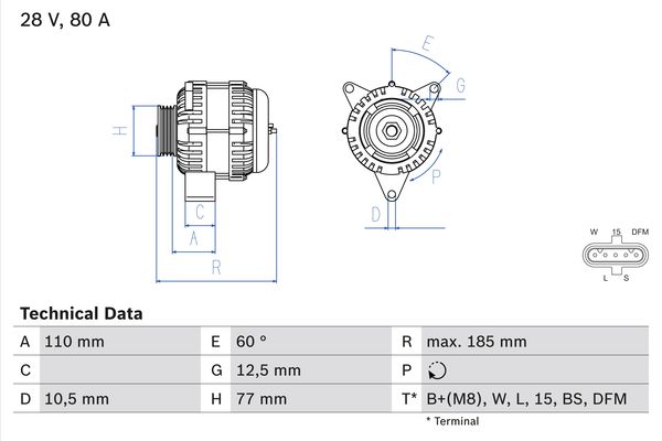 BOSCH Generátor 0986042360_BOSCH