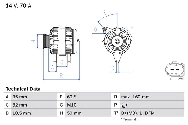 BOSCH Generátor 0986042640_BOSCH