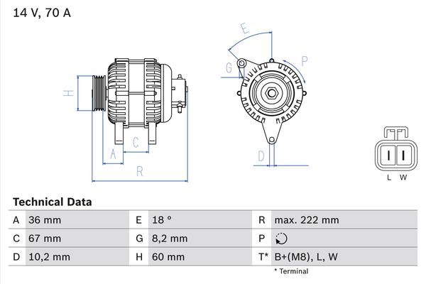 BOSCH Generátor 0986043101_BOSCH