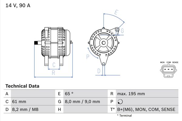 BOSCH Generátor 0986044651_BOSCH