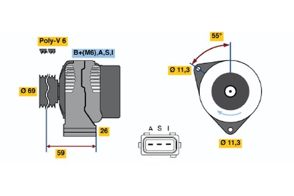 BOSCH Generátor 0986044691_BOSCH