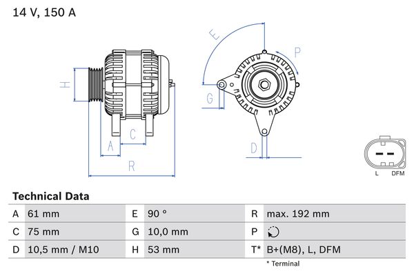 BOSCH Generátor 0986045251_BOSCH