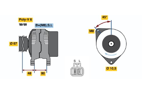 BOSCH Generátor 0986045641_BOSCH