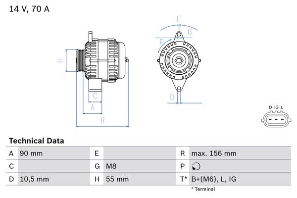 BOSCH Generátor 0986045751_BOSCH