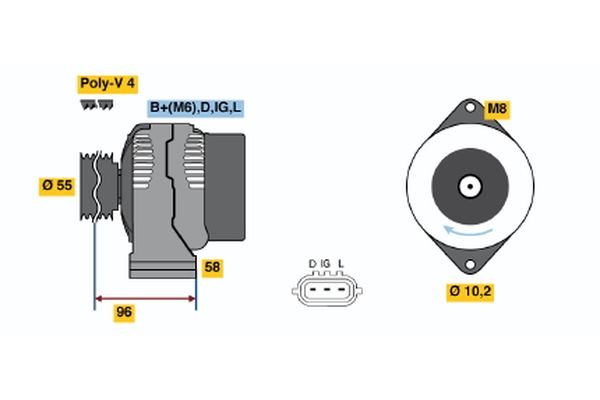 BOSCH Generátor 0986045801_BOSCH