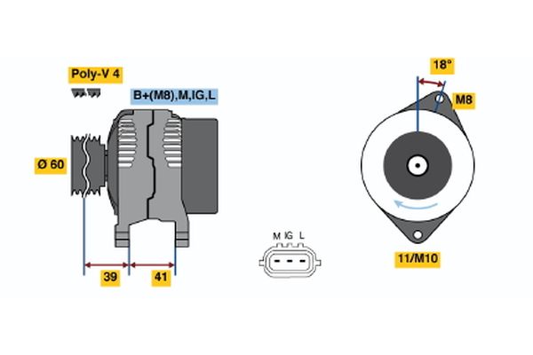 BOSCH Generátor 0986045811_BOSCH