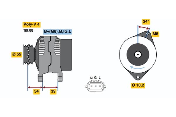 BOSCH Generátor 0986045841_BOSCH