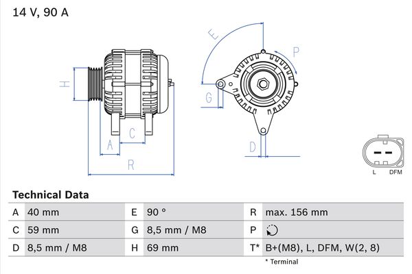 BOSCH Generátor 0986046050_BOSCH