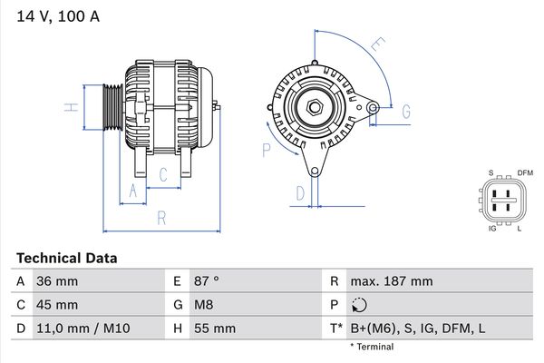 BOSCH Generátor 0986046120_BOSCH