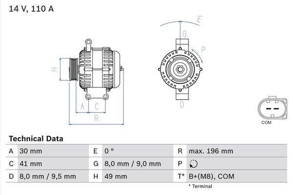 BOSCH Generátor 0986046130_BOSCH