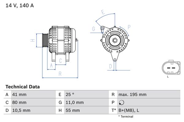 BOSCH Generátor 0986046210_BOSCH