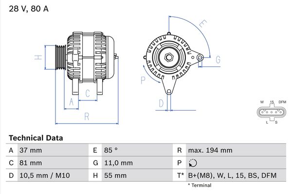 BOSCH Generátor 0986047410_BOSCH