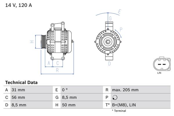 BOSCH Generátor 0986049010_BOSCH