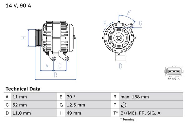 BOSCH Generátor 0986049121_BOSCH